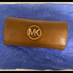 Michael Kors Fulton Flap Wallet Acorn Brown